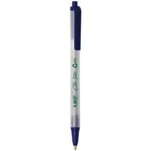 BIC Ecolutions Ballpoint Pen,Ink Color: Blue   Barrel Color: Clear 
