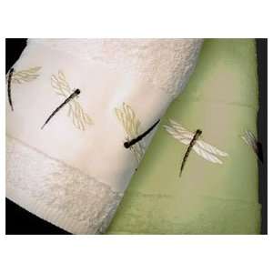   Dragonfly 72 x 72 Embroidered Linen Shower Curtain