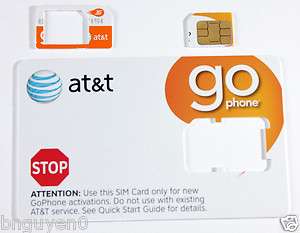   PREPAID GO PHONE MICRO SIM CARD, READY TO ACTIVATE FOR IPHONE 4 / 4S
