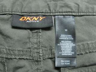 DKNY Active Capri Pants Charcoal Gray grey Size 10  