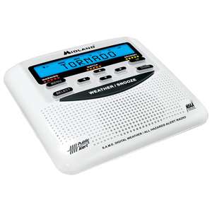 Midland emergency weather alert radio with alarm clock   