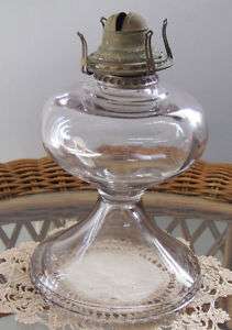 Antique kerosene table glass lamp  
