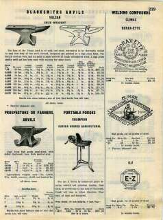 1956 Vulcan Solid Wrought Iron Blacksmiths Anvils ad  