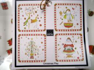 222 Fifth CHRISTMAS PLAY Appetizer Plates  