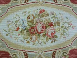 x6 FRENCH AUBUSSON DESIGN WOOL NEEDLEPOINT AREA RUG  