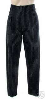 Andre Van Pier Metallic Pinstripe Black Pants 8  