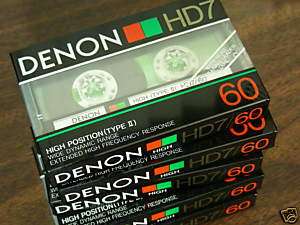 10 Denon HD7 60 hi bias Cassette Tapes  