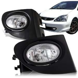   EP3 Hatchback Chrome Housing Clear Lens Fog Lights Lamps: Automotive
