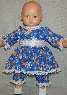 Doll Clothes Baby Christmas Dress fits American Girl Bitty Baby Twins 