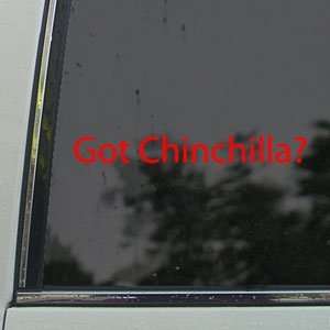  Got Chinchilla? Red Decal Small Animal House Pet Red 