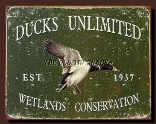 Nostalgic Tin Metal Sign   Ducks Unlimited #1388  