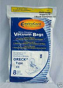 Oreck Micro Filter Vacuum Cleaner Bags Type CC 8 Pack  