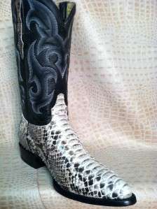 New 2012 Mens Genuine Natural Python Snake Skin Leather Cowboy Boots 