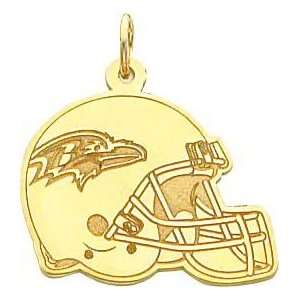   14K Gold NFL Baltimore Ravens Football Helmet Charm: Sports & Outdoors