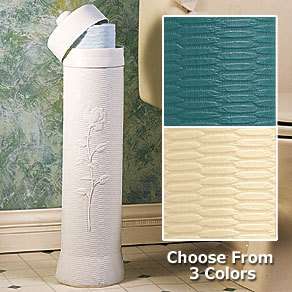 TOILET PAPER STORAGE TOWER almond color tower TP TISSUE HOLDER ~NEW 