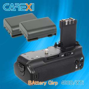   Battery Grip for Canon XT XTi 400D 350D BG E3 BGE3 +2x NB 2LH battery