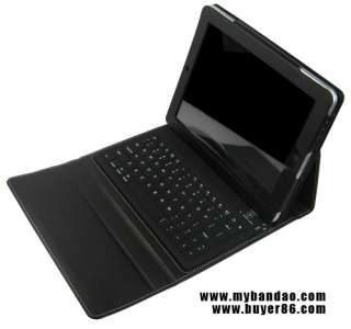 iPad Leather Case Wireless Bluetooth Keyboard Stand Bag  