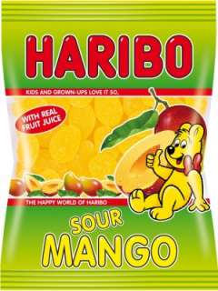 haribo sour mango with real fruit juice 1 bag total 175 gr