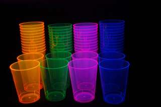 Assorted Neon Blacklight Reactive 10oz Party Cups 100ct 098382610900 