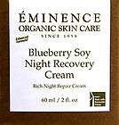 Eminence Blueberry Soy Night Recovery Cream 2oz(60ml) Normal To Dry 