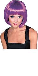 Wig Purple Short Bob Wigs Super Model Hair Accessory  