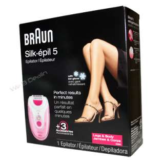 Braun SE 5280 Silk Epil 5 Epilator With Ice Glove (Pink)   Brand New 
