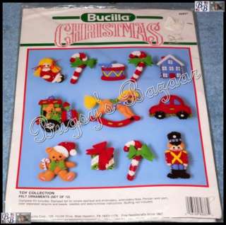 Bucilla TOY COLLECTION Felt Christmas Ornaments Kit  