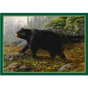  Black Bear Forest Rug: Black Bear Forest Rug 4 X 6: Home 