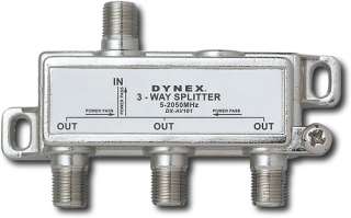 Dynex 3 Way Coaxial Cable Splitter DX AV101 600603114472  