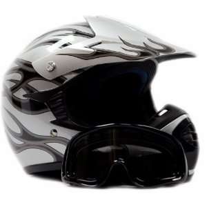  Youth Motocross ATV Dirt Bike MX Helmet and Goggles Set 