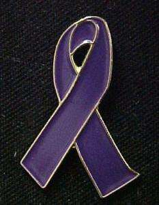 Pancreatic Cancer Awareness Purple Ribbon Lapel Pin New  