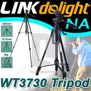  Flexible Portable Tripod Stand w 3 Way Head + Bag for Canon 550D