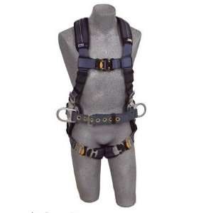   ExoFit XP Construction Vest Style Full Body Harness, Small, Blue/Gray