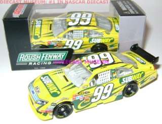 CARL EDWARDS #99 SUBWAY ACTION AFLAC DIECAST 2010  