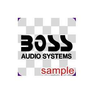 BOSS AUDIO SYSTEM LOGO WHITE VINYL DECAL STICKER
