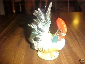 Colorful Ceramic Rooster Figurine  