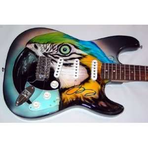  Jimmy Buffet Autographed Signed Custom Airbrush Guitar PSA 