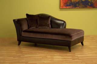 GIOVANNI 100% Italian Leather Chaise Lounge Chair  