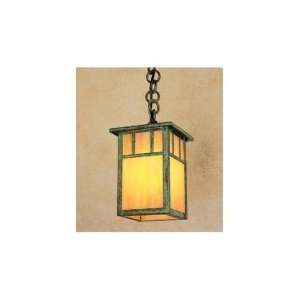   Hanging Lantern in Slate with Off White glass