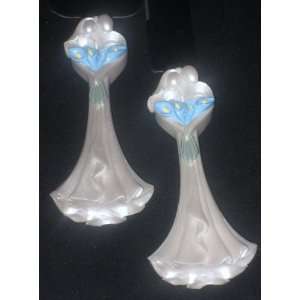  and Groom with Blue Calla Lily Bouquet Server Set: Home & Kitchen