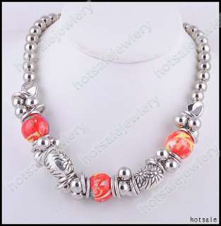 Wholesale 10Ps Charming CCB Resin Beads Chunky Necklace  