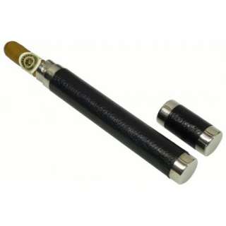 Cigar Metal Tube Case For Holding And Safe Keeping Cigars Black 