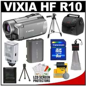 Canon VIXIA HF R10 Dual Flash Memory 1080p HD Camcorder 