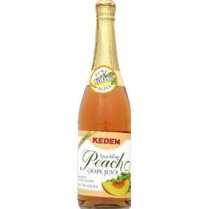 Kedem Sparkling Grape Juice   Peach 25.4 oz.  Grocery 