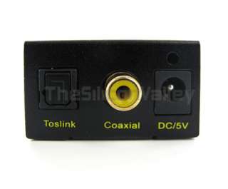   Optical Coax Coaxial Toslink to Analog RCA Audio AUX Converter New