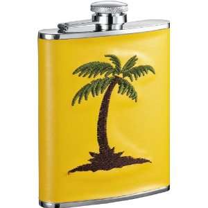  Visol Caribbean Yellow Leather & Stainless Steel 6oz Liquor 