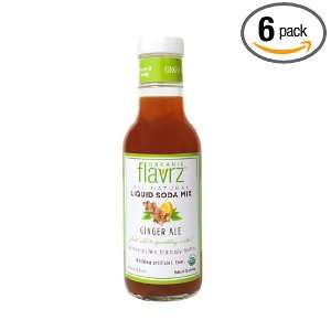 Flavrz Organic Drink Mix, Ginger Ale, 16 Ounce Bottles (Pack of 6 
