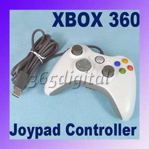 New Wired Game Joypad Controller For Xbox 360 with cable White High 
