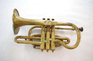 Vintage Boston Musical Instrument Brass Cornet Ne Plus Ultra Model 1 