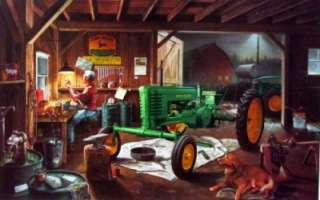 Charles Freitag Restoration John Deere Tractor Print 17 x 11 Plus 
